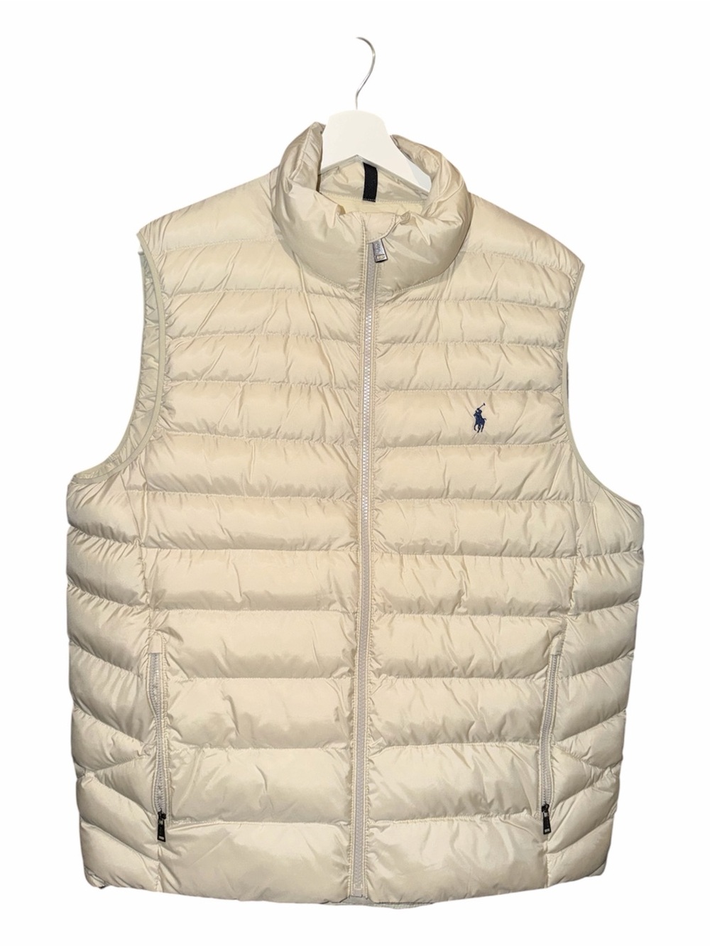 Ralph Lauren Men’s Ivory Quilted Down Vest